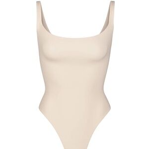 Skims Sand Square Neck Bodysuit
